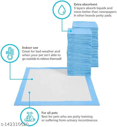Water Proof Dog Pee Pad for Pet (Multicolor, 60x90 cm) (Pack of 5)