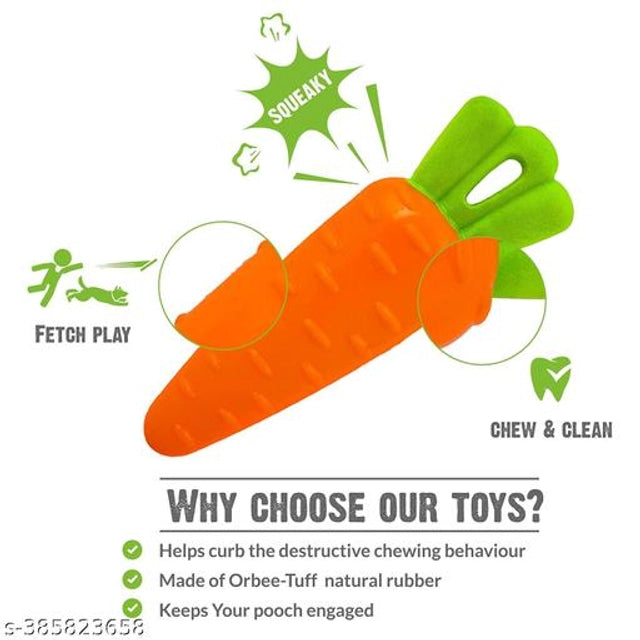Rubber Squeaky Toy for Dog (Multicolor)