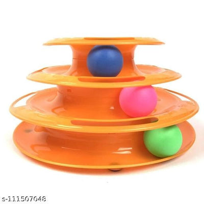 Plastic 3 Layer Tower for Cat (Multicolor)