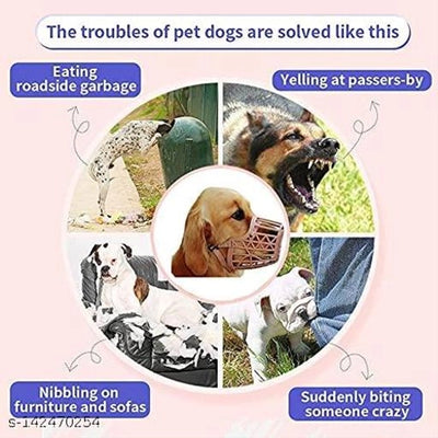 ABS Plastic Muzzle for Dog (Multicolor, 7 inches)
