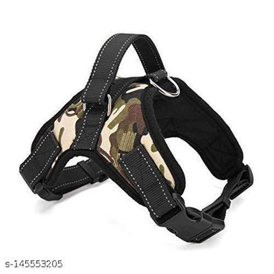 Cotton Body Harness for Dog (Multicolor, L)